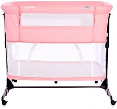 Дитяча приставні ліжко - манеж 2 в 1 Lorelli Milano PINK